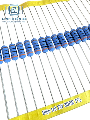 Điện trở vạch 2W 300R 1% cắm mới ( 10 con)