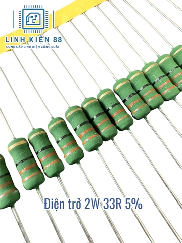 Điện trở vạch 2W 33R 5% cắm mới ( 10 con)