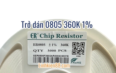Điện trở dán 0805 360K 1% (dây 50con)