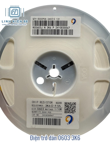 Điện trở dán 0603 3K6 5%( dây 50 con)