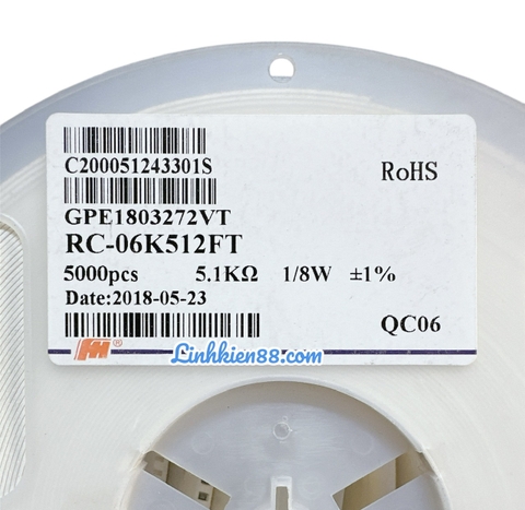 Điện trở dán SMD 1206 820R 1/8W mới ( dây 50con)