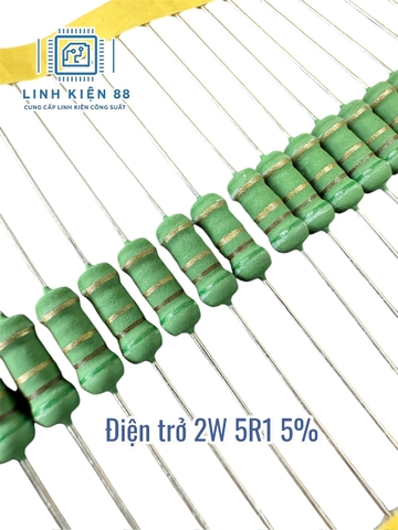 Điện trở vạch 2W 5R1 5% cắm mới ( 10 con)