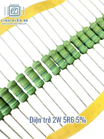 Điện trở vạch 2W 5R6 5% cắm mới ( 10 con)