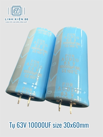Tụ nguồn amply 63V 10000Uf 30x60mm mới