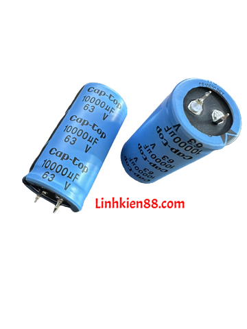 Tụ nguồn audio ampli amply cục đẩy Cap-Top 63V 10000Uf 30x60mm