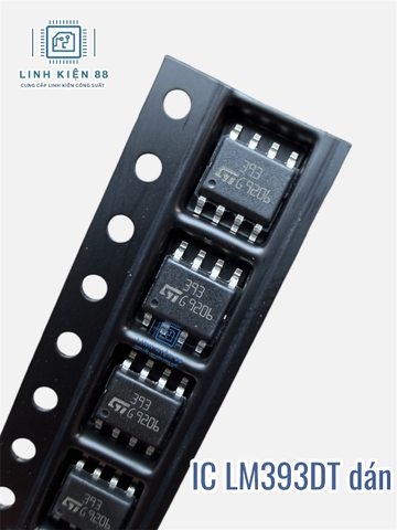 IC LM393DT LM393 393 Sop-8 dán mới ST