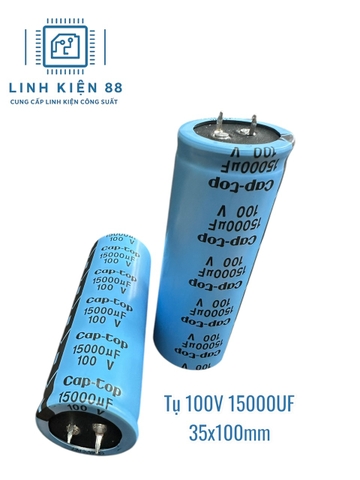 Tụ Audio Amly Cục Đẩy 100V 15000UF 35x100mm Cap-Top mới