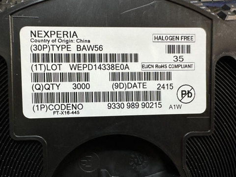 DIODE SMD CODE A1 A1W BAW56 0.2A 70V SOT-23 DÁN (GÓI 20 CON)