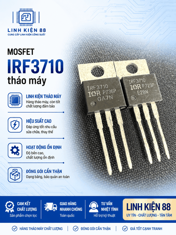Mosfet IRF3710 3710 57A 100V To-220 tháo máy