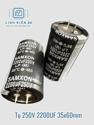 Tụ Audio SamXon 250V 2200UF 35x60mm mới