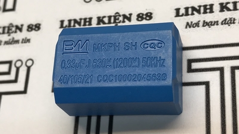 Tụ bếp từ chính hãng BM 0.33UF 630V ( dáng nằm)