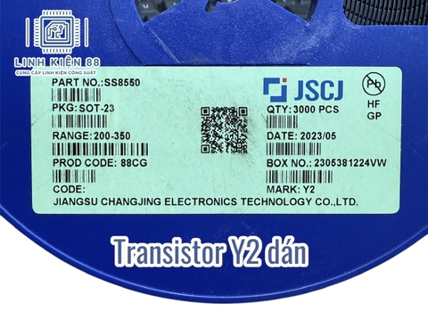 Transistor S8550 code Y2 dán SOT-23 mới ( dây 20 con)