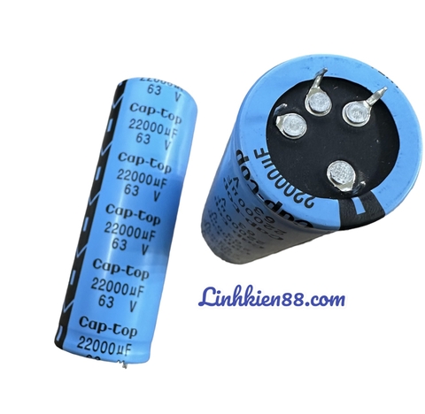 Tụ nguồn audio amly  Cap-Top 63V 22000uf 35x100mm mới