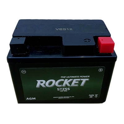 ẮC QUY KHÔ DÙNG CHO XE MÁY DREAM, ROCKET AGM STZ5S, 12V-4AH