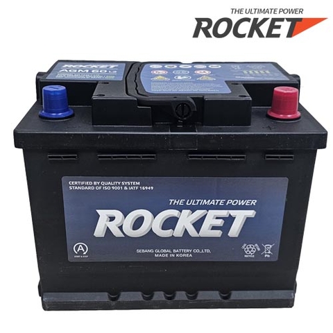 ẮC QUY ROCKET, STAR-STOP AGM L2, 12V-60AH