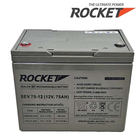UPS ROCKET SEV75-12, 12V-75AH