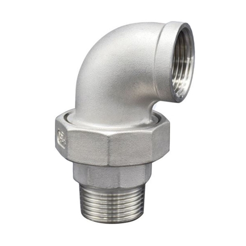 Rắc co inox 90 độ, ren trong-ren ngoài, class 150