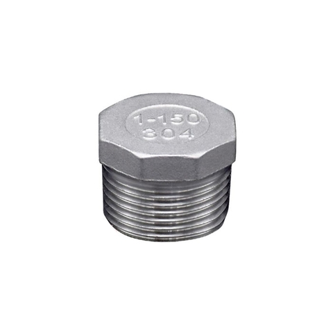 Nút bịt ren đầu lục giác, inox, class 150