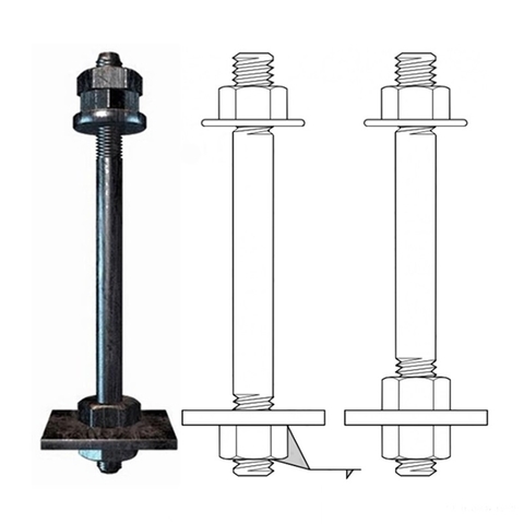 Bu lông neo móng kiểu I (Anchor bolts - straight type)