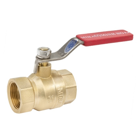 Van bi đồng nối ren tay gạt màu đỏ MIHA PN16