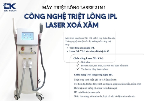 Máy Laser 2 in 1 (Triệt lông công nghệ IPL – Laser ND YAG)