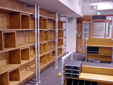 16 mẫu kệ lắp ghép ống nước công nghiệp cực đẹp dành cho văn phòng làm việc