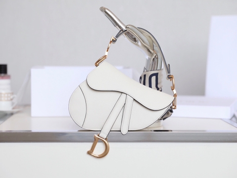 DIOR Mini SADDLE BAG Latte Grained Calfskin