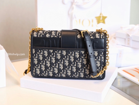 DIOR 30 MONTAIGNE CHAIN BAG Blue Dior Oblique Jacquard