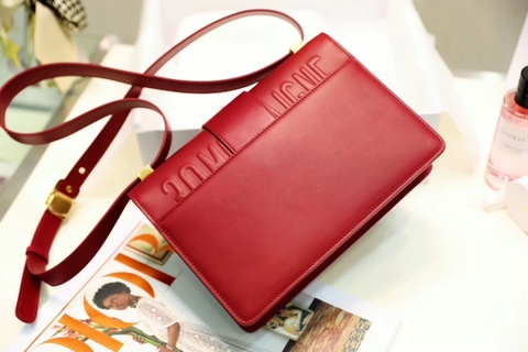 DIOR 30 MONTAIGNE BAG Brick Red Box Calfskin