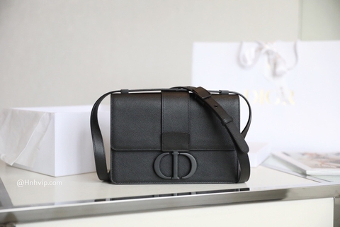 DIOR 30 MONTAIGNE BAG Black Ultramatte Grained Calfskin