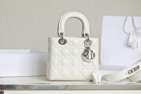 Dior SMALL LADY DIOR MY ABCDIOR BAG Gray Cannage Lambskin M0538BCAL_M900