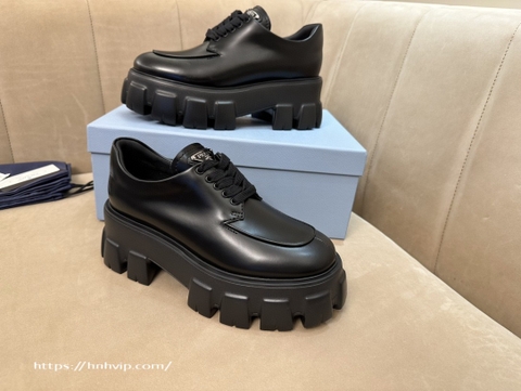 Prada women's loafers black