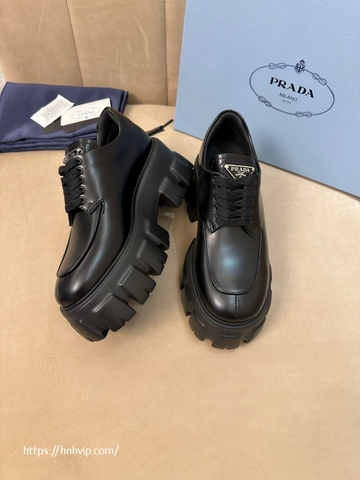 Prada women's loafers black