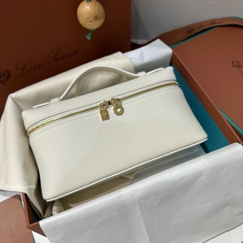 Loro Piana Extra Pocket L19 Grained Calfskin FAN4045 Whisper White (1615)