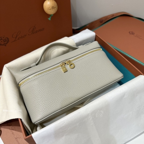 Loro Piana Extra Pocket L19 Grained Calfskin FAN4045 Light Travertine (A08W)