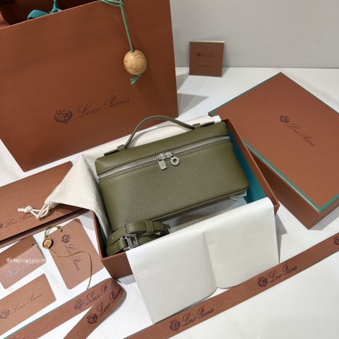 Loro Piana Extra Pocket L19 Grained Calfskin FAN4045 Sage Brush Leaves (50UB)