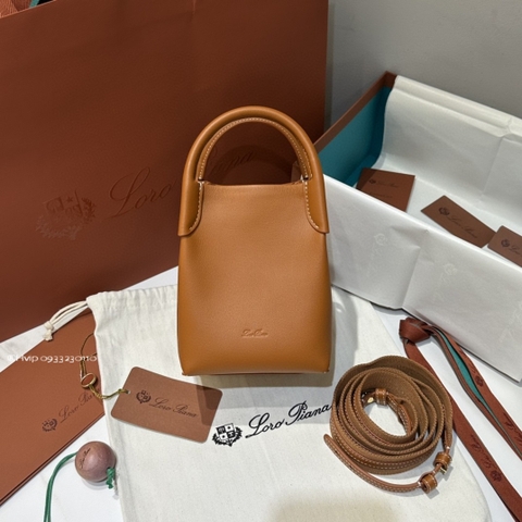 Loro Piana Micro Bale bag Smooth Calfskin FAN0807 Warm Tan (L08P)