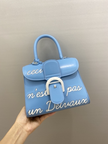 Delvaux L'Humour mini in Box Calf blue