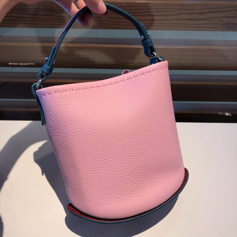 Delvaux Pin Mini Bucket Surpiquéen Taurillon Soft AA0607ATT pink