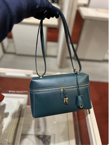 Loro Piana Extra Bag L27 Smooth Calfskin Sunday New Petrolio (705G) FAN3462