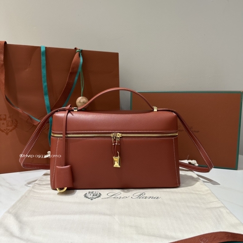 Loro Piana Extra Bag L27 Smooth Calfskin Deep Kummel (P08H) FAN3462