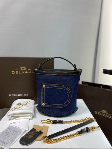 Delvaux Pin Mini Bucket denim blue