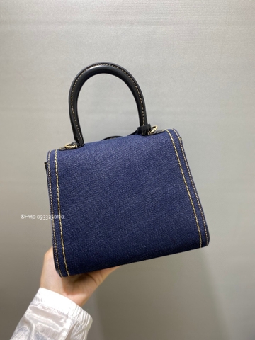 Delvaux Brillant trench pm denim blue