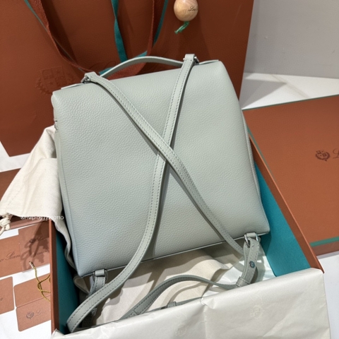 Loro Piana Extra Pocket backpack L23.5 Grained Calfskin Eucalyptus (50BD) FAN4041