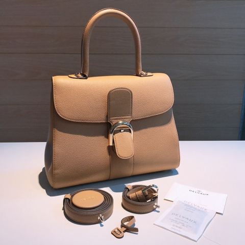Delvaux Brillant MM grained Calfskin Vegetal - Ivory