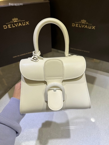 Delvaux Brillan mini in Box Calf white