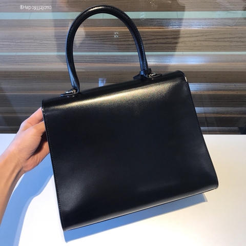 Delvaux Brillant MM in Box Calf Black