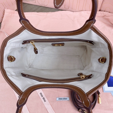 Miu Miu 5BG288 canvas tote bag M1