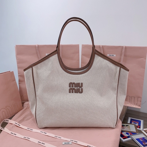 Miu Miu 5BG276 canvas tote bag M1