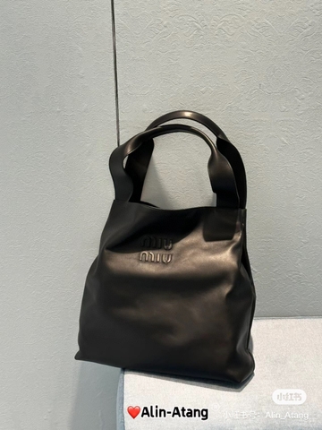 Miu Miu 5BC119_2DDJ_F0002_V_OLM Leather hobo bag black M1